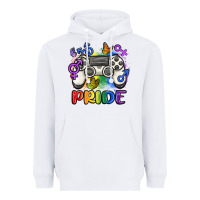 White gaymer pride Heavyweight Hoodie - MaliasSmallBusiness