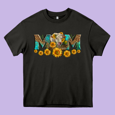 Charolais Cow Mom Heavy Core Tee Designed By Lillyallendesigns