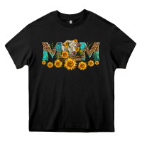 Black charolais cow mom Heavy Core Tee - LillyAllenDesigns