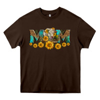 Chocolate Brown charolais cow mom Heavy Core Tee - LillyAllenDesigns