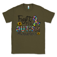 Army Green fight for autism awareness Classic Tee - CowhideDigitalArt
