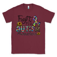 Burgundy fight for autism awareness Classic Tee - CowhideDigitalArt