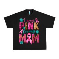 Black I Wear Pink For My Mom with Butterfly Urban Heavy Tee - texasbilliewilder