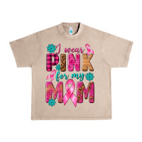 French Oak I Wear Pink For My Mom with Butterfly Urban Heavy Tee - texasbilliewilder