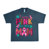 Midnight Navy I Wear Pink For My Mom with Butterfly Urban Heavy Tee - texasbilliewilder