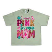 Oil Green I Wear Pink For My Mom with Butterfly Urban Heavy Tee - texasbilliewilder