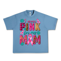 Pebble Blue I Wear Pink For My Mom with Butterfly Urban Heavy Tee - texasbilliewilder