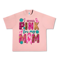 Salmon I Wear Pink For My Mom with Butterfly Urban Heavy Tee - texasbilliewilder