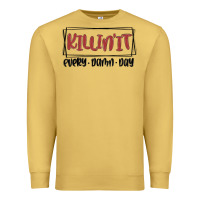 Antique Gold killin it every damn day Premium Sweatshirt - MaliasSmallBusiness
