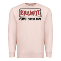 Pale Pink killin it every damn day Premium Sweatshirt - MaliasSmallBusiness