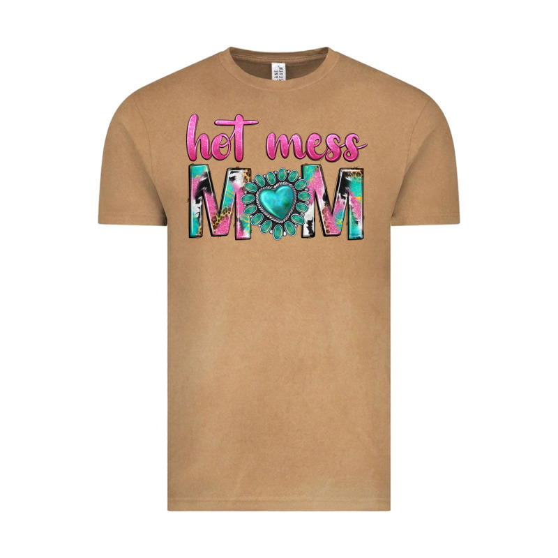 Hot Mess Mom Vintage Tee by texasbilliewilder | Teevron
