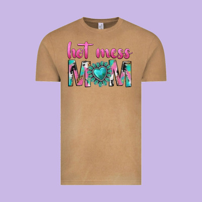 Hot Mess Mom Vintage Tee Designed By Texasbilliewilder