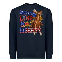 Western Sweet Land Of Liberty 4th July Billie Wilder Heavyweight Sweatshirt | Teevron