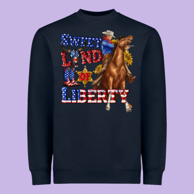 Heavyweight Sweatshirt western sweet land of liberty 4th july billie wilder
