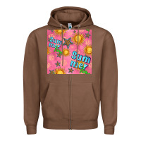 Chestnut summer time of the sun seamless pattern Zipper Hoodie - BundleAndBundleShop