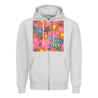 Dove Grey summer time of the sun seamless pattern Zipper Hoodie - BundleAndBundleShop