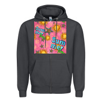 Smoke summer time of the sun seamless pattern Zipper Hoodie - BundleAndBundleShop