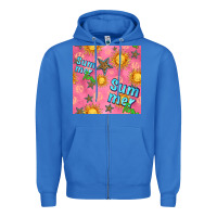 True Royal summer time of the sun seamless pattern Zipper Hoodie - BundleAndBundleShop