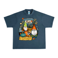 Midnight Navy farm truck autumn gnomes Urban Heavy Tee - RanaPortraitStore