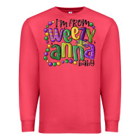 Cardinal i'm from weezy anna baby mardi gras Premium Sweatshirt - MaliasSmallBusiness