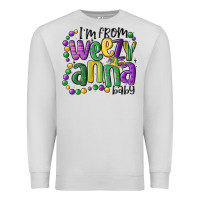 Dove Grey i'm from weezy anna baby mardi gras Premium Sweatshirt - MaliasSmallBusiness