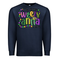 Navy i'm from weezy anna baby mardi gras Premium Sweatshirt - MaliasSmallBusiness