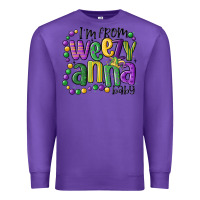 Purple i'm from weezy anna baby mardi gras Premium Sweatshirt - MaliasSmallBusiness