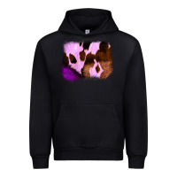 Black Purple Western Wood Cowhide Frame Urban Hoodie - Bettercallsaul
