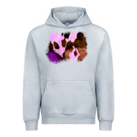 Heather Grey Purple Western Wood Cowhide Frame Urban Hoodie - Bettercallsaul