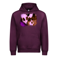 Mauve Wine Purple Western Wood Cowhide Frame Urban Hoodie - Bettercallsaul