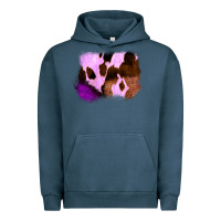 Pigment Midnight Navy Purple Western Wood Cowhide Frame Urban Hoodie - Bettercallsaul