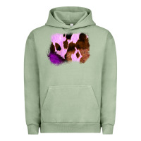 Pigment Oil Green Purple Western Wood Cowhide Frame Urban Hoodie - Bettercallsaul