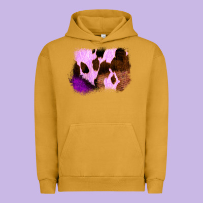 Purple Western Wood Cowhide Frame Urban Hoodie Designed By Bettercallsaul