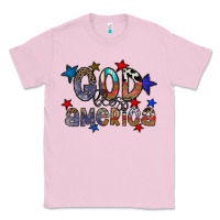Bubblegum Pink god bless america Classic Tee - CowhideDigitalArt