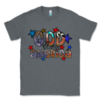 Charcoal Heather god bless america Classic Tee - CowhideDigitalArt