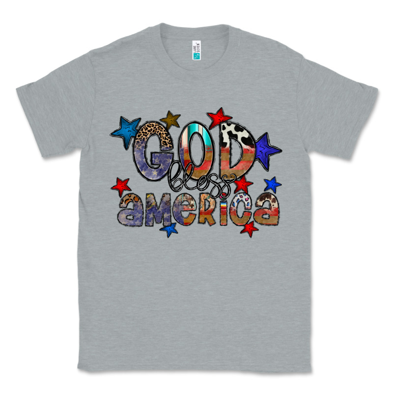 God Bless America Classic Tee by CowhideDigitalArt | Teevron