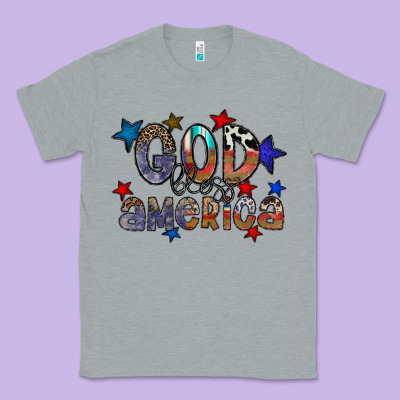 God Bless America Classic Tee Designed By Cowhidedigitalart
