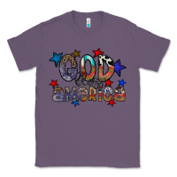 Lavender god bless america Classic Tee - CowhideDigitalArt