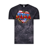 Cloud Black American mama heart Vintage Tee - Zillion Design Studio
