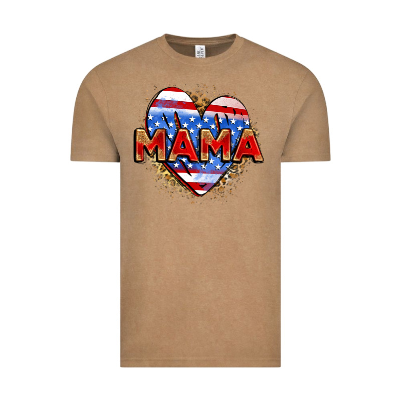 American Mama Heart Vintage Tee by Zillion Design Studio | Teevron