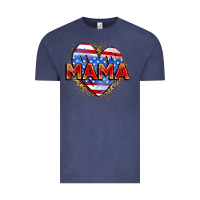 Vintage Denim American mama heart Vintage Tee - Zillion Design Studio