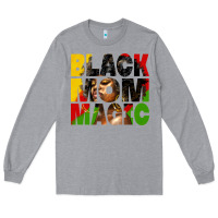 Heather Grey black mom magic juneteenth Long Sleeve Tee - HRA Design Shop