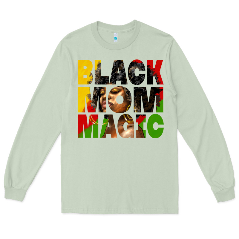 Black Mom Magic Juneteenth Long Sleeve Tee by HRA Design Shop | Teevron