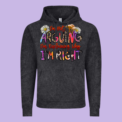 I'm Not Arguing I'm Explaining Why I'm Right Vintage Hoodie Designed By Zillion Design Studio
