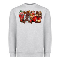 Heather Grey hot chocolate coffee cups Heavyweight Sweatshirt - Zillion Design Studio