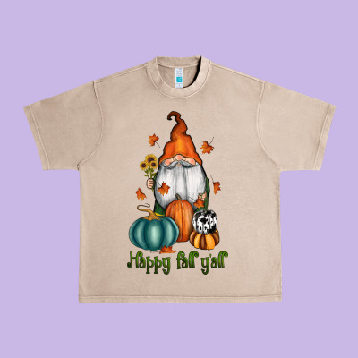 Happy Fall Y'all Gnome Urban Heavy Tee Designed By Ranaportraitstore