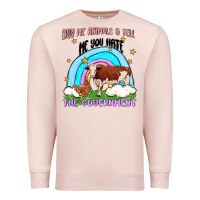Pale Pink buy me animals Premium Sweatshirt - MaliasSmallBusiness