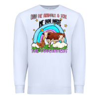 White buy me animals Premium Sweatshirt - MaliasSmallBusiness