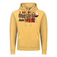 Vintage Mustard i run on sarcasm and wine Vintage Hoodie - Zillion Design Studio