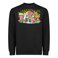 Black beach summer coffee cups Heavyweight Sweatshirt - Zillion Design Studio